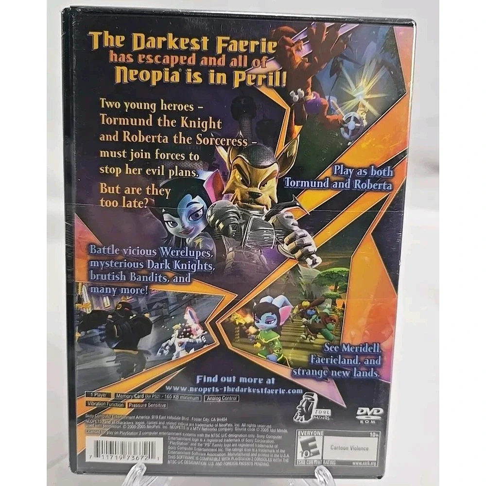 Neopets: The Darkest Faerie (Sony PlayStation 2, 2005) NEW SEALED Factory Sealed
